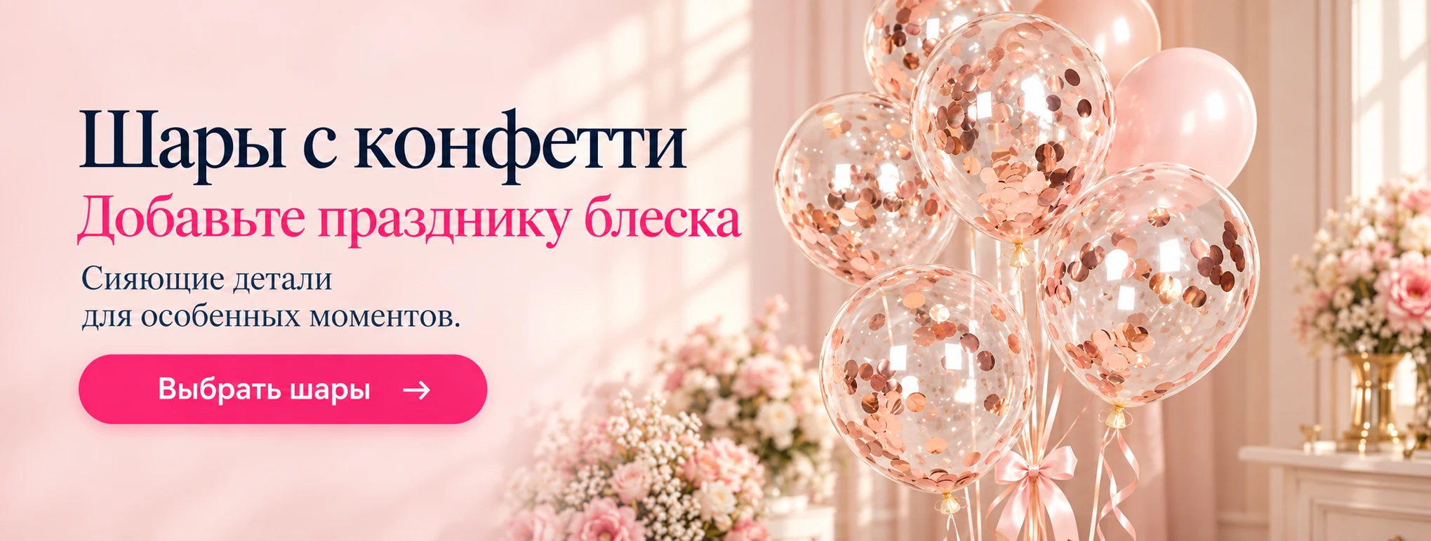 Шары с конфетти. Добавьте празднику блеска.