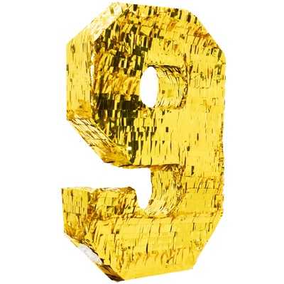 Пиньята "Цифра 9" Золото