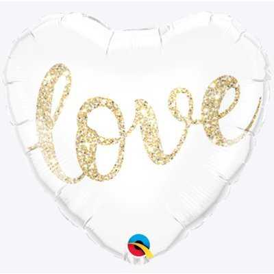 Фольгированный шар «LOVE Глиттер золото» 45 см