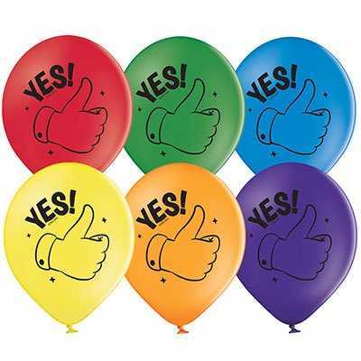 Шары «С рисунком Yes»
