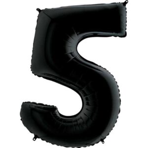 Фольгированный шар «Цифра 5» Черный