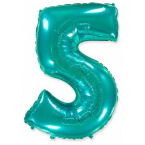 Фольгированный шар «Цифра 5» Тиффани