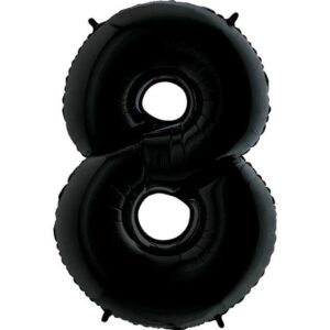 Фольгированный шар «Цифра 8» Черный
