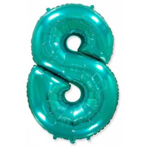 Фольгированный шар «Цифра 8» Тиффани