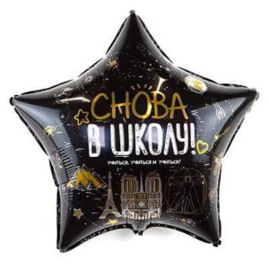 Фольгированный шар «Снова в школу»