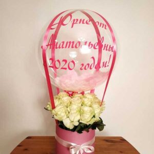 Шар Bubbles с корзинкой (AirBoxFlowers) модель - 5