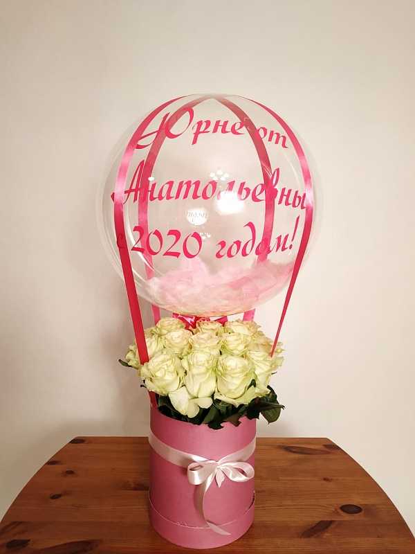 Шар Bubbles с корзинкой (AirBoxFlowers) модель - 5