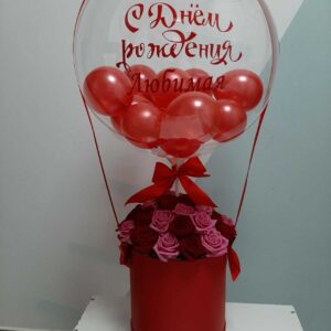 Шар Bubbles с корзинкой (AirBoxFlowers) модель - 8