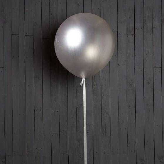 Шар гигант серебро